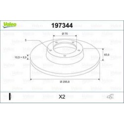 Lot de 2 Disque Valeo (x1)197344