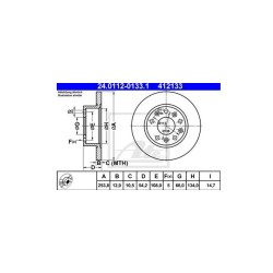 Lot de 2 Disque (x1) ATE 412133