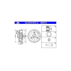 Lot de 2 Tambour ATE 480212