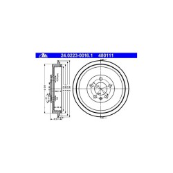 Lot de 2 Tambour ATE 480111