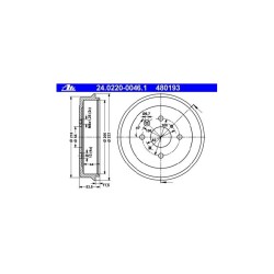 Lot de 2 Tambour ATE 480193