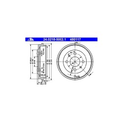 Lot de 2 Tambour ATE 480117