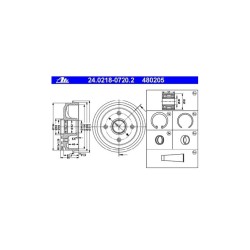 Lot de 2 Tambour ATE 480205