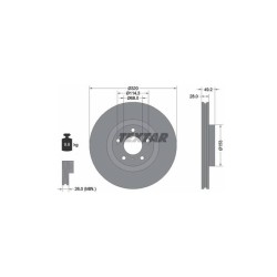 Lot de 2 Disque (x1) TEXTAR 92162405