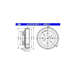 Lot de 2 Tambour ATE 480012