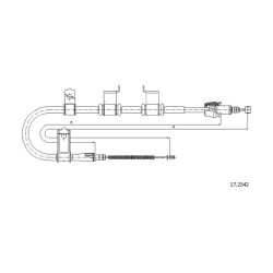 Cable de freins Cabor 17.2542