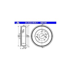 Lot de 2 Tambour ATE 480188