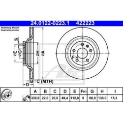 Lot de 2 Disque (x1) ATE 422223