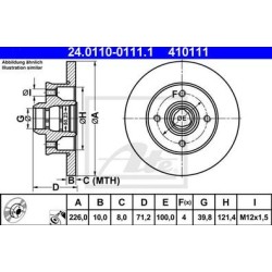 Lot de 2 Disque (x1) ATE 410111