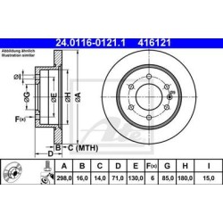 Lot de 2 Disque (x1) ATE 416121