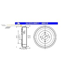 Lot de 2 Tambour ATE 480035