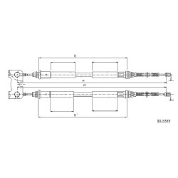 Cable de freins Cabor 10.5355