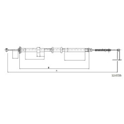 Cable de freins Cabor 12.0725