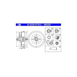 Lot de 2 Tambour ATE 480209