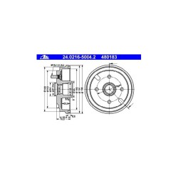 Lot de 2 Tambour ATE 480183