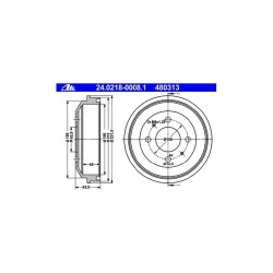 Lot de 2 Tambour ATE 480313