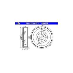 Lot de 2 Tambour ATE 480302