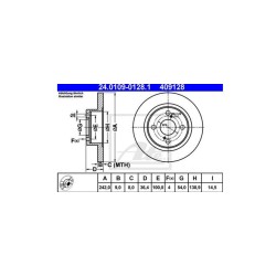 Lot de 2 Disque (x1) ATE 409128