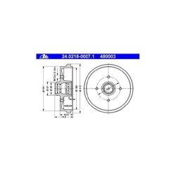 Lot de 2 Tambour ATE 480003