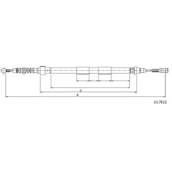 Cable de freins Cabor 10.7622