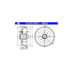 Lot de 2 Tambour ATE 480023