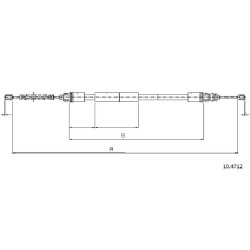 Cable de freins Cabor 10.4712