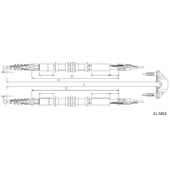 Cable de freins Cabor 11.5858