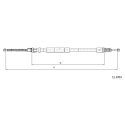 Cable de freins Cabor 11.6799