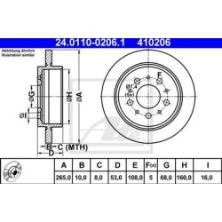 Lot de 2 Disque (x1) ATE 410206