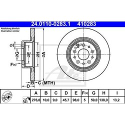 Lot de 2 Disque (x1) ATE 410283