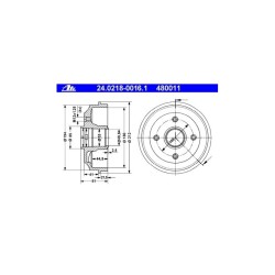 Lot de 2 Tambour ATE 480011