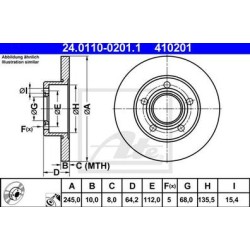 Lot de 2 Disque (x1) ATE 410201