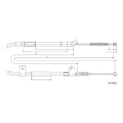 Cable de freins Cabor 17.1512