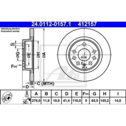 Lot de 2 Disque (x1) ATE 412157