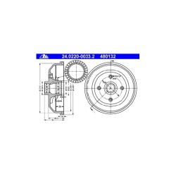 Lot de 2 Tambour ATE 480132