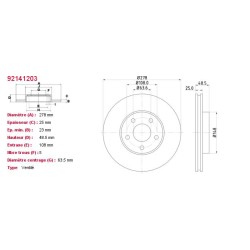 Lot de 2 Disque (x1) TEXTAR 92141203