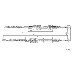 Cable de freins Cabor 11.5755