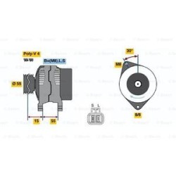 Alternateur BOSCH 0986049191(4919)