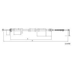 Cable de freins Cabor 12.0764