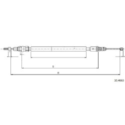 Cable de freins Cabor 10.4663