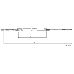 Cable de freins Cabor 10.7431