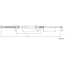 Cable de freins Cabor 10.7518