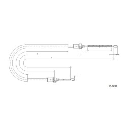 Cable de freins Cabor 10.6892