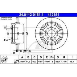 Lot de 2 Disque (x1) ATE 412151