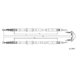 Cable de freins Cabor 11.5953