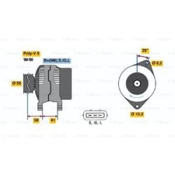 Alternateur BOSCH 0986040471(4047)