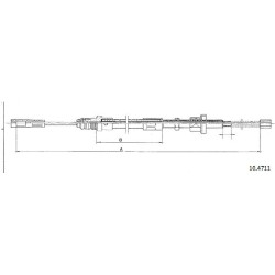 Cable de freins Cabor 10.4711