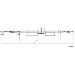 Cable de freins Cabor 10.7587