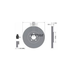 Lot de 2 Disque (x1) TEXTAR 92275905