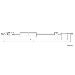 Cable de freins Cabor 10.4710